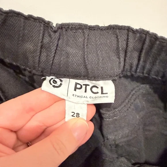 PTCL Black Cargo Pants Utility Pockets D-Ring‎ Detail Women's Size 28 NEW - Picture 7 of 8